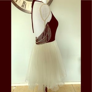 Blondie Nights Black and white halter dress. NWOT